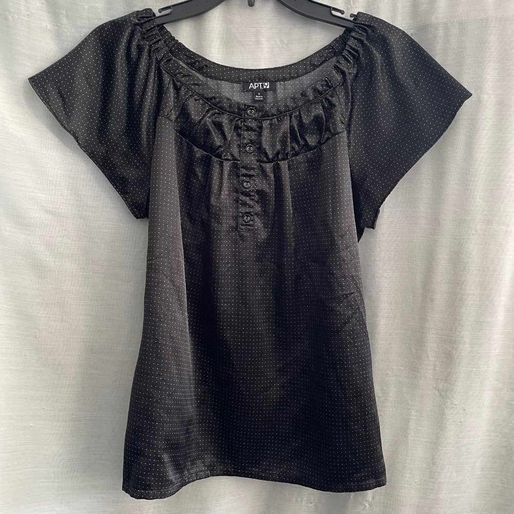 Polk-a-dot satin top